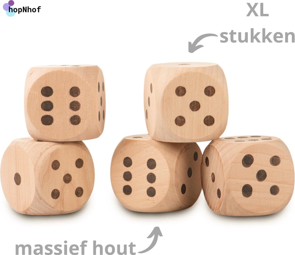 Houten Dobbelspel XL: Plezier voor Iedereen