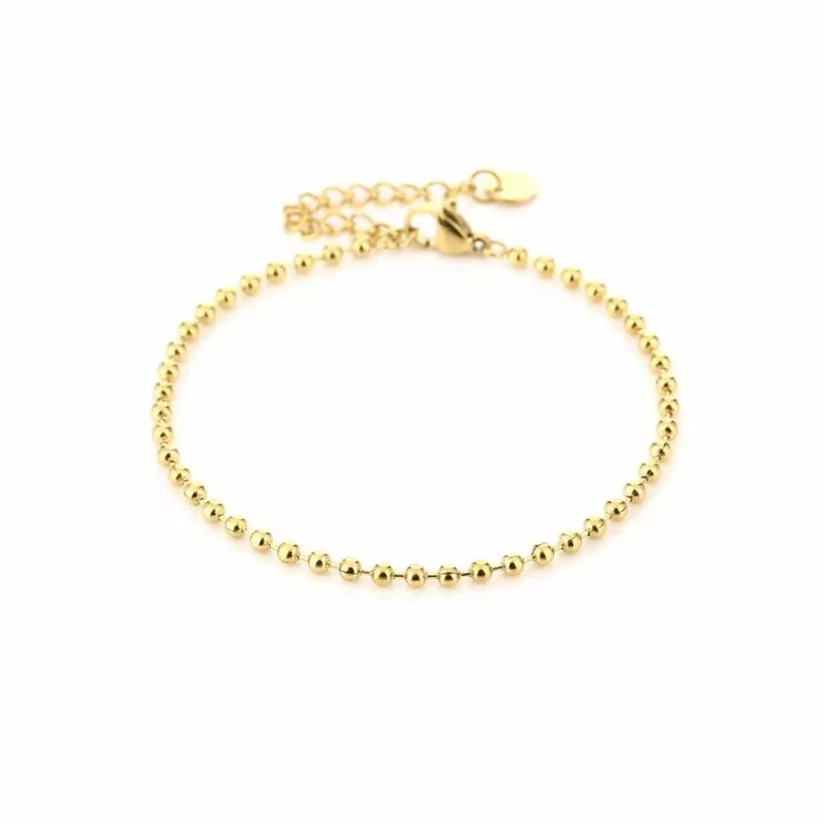 Gouden Armbandje met Stijlvolle Balletjes